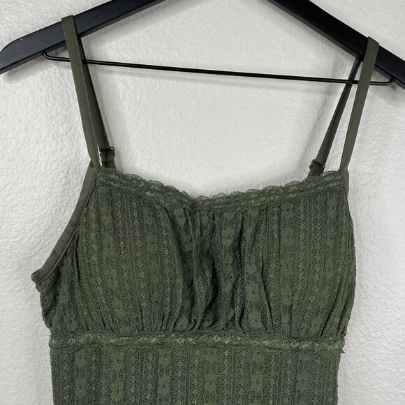No Boundaries Dress Women's Babydoll Empire Waist Green Sz M Asymmetrical Fairy - Picture 4 of 13